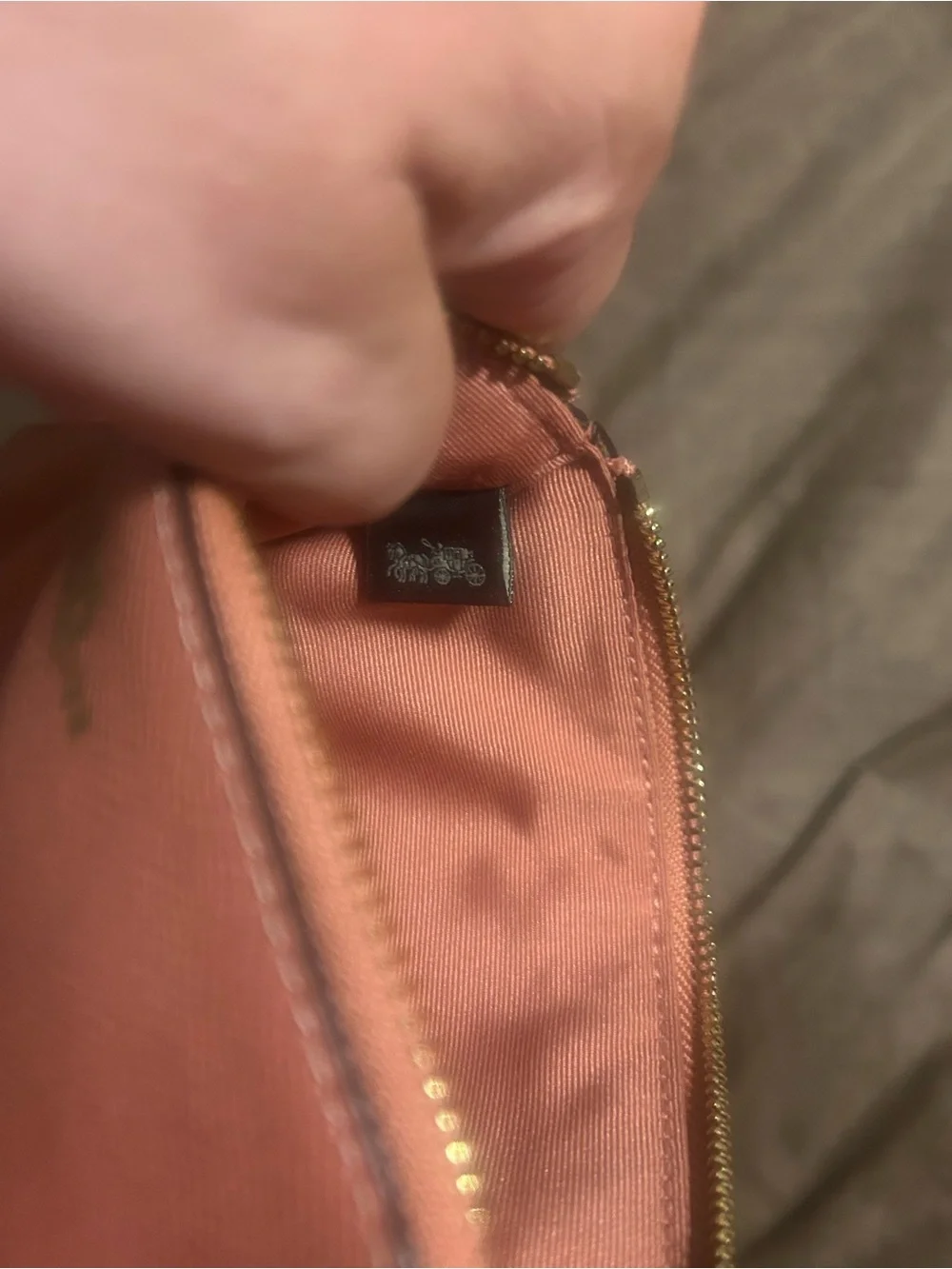 Coach pebbled leather